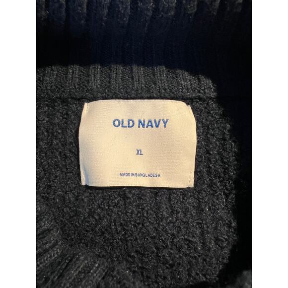 Old Navy Sweater Mens Mock Neck Henley Pullover Grandpa Fisherman Nautical Cozy - Picture 4 of 5